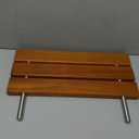 OasisSpace 20" Teak Folding Shower Seat Bench, Medical Wall Mounted Fold Down Shower Seat, 400 lbs Capacity, Teak Shower Bench for Inside Shower Foldable Bathroom Stool Seating Chair