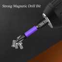 13PCS Magnetic Screwdriver Bit Set, D1 Alloy Steel Anti-Slip Long Drill Bits, Fine Tooth Design, Strong Magnetism Magnetic Drill Bit Set for Home, Garden, Outdoors Blue