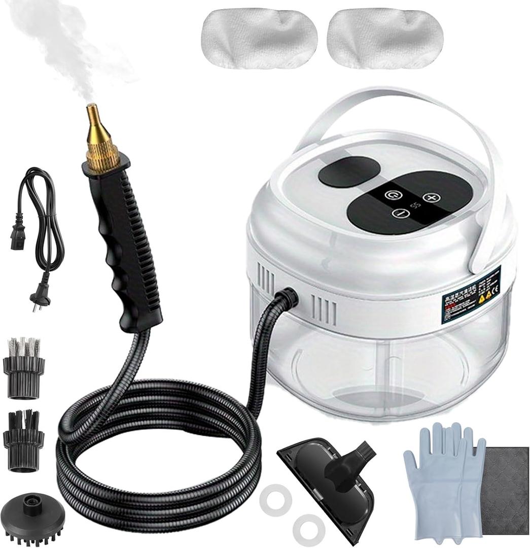 Steam Cleaner for Home, Steamer for Cleaning, 6-Level, 10s Heat-Up & 1.5L Tank, Handheld Steam Cleaner for Car Detailing, Home, Tile, Grout, Furniture