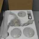 3-Light Brushed Nickel Dining Room Light Fixture, Modern Kitchen Chandeliers Over Table Adjustable Height Industrial Hanging Pendant Lights for Kitchen Island with Glass Shade