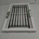 ZJSF Freestanding Foldable Dog Gate - Extra Wide White Puppy Gate for Stairs & Doorways - Tall 4 Panels Wooden Pet Fence