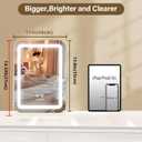 halumao Vanity Mirror with Lights, 14.5" Light Up Makeup Mirror, LED Makeup Mirror with Lights for Bedroom Tabletop, Smart Touch Control 3 Colors Dimmable, 360 Rotation
