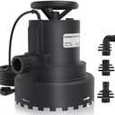 AgiiMan 1HP Automatic Submersible Water Pump, 5000GPH Sump Pump Utility Pump for Pool Draining, Water Removal Pump with 33' Power Cord for Flooded Areas, Swimming Pool, Flooded House Basement,Black