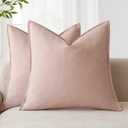 Foindtower Pack of 2, Decorative Linen Solid Throw Pillow Covers Soft Accent Cushion Case Boho Farmhouse Pillowcase for Bed Chair Couch Sofa Bedroom Living Room Home Decor 20 x 20 Inch Light Pink : Home & Kitche, Light Pink