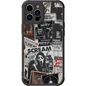 DEENAKIN for iPhone 12 Pro Case Cute,Aesthetic Floral Hard Shell,Compatible with Magsafe,Trendy Unique Cool Retro Western Coquette Protective Slim Phone Cover for Women Girls,Scream