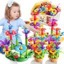 Garbo Star Girl Toys for 3 4 5 6 Year Old Girls Birthday Gift, Flower Garden Building Toys Set for Girls Toddlers Kids Ages 3-5, Building Educational Stem Toys