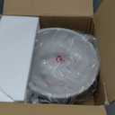 LIN CHUAN Large Decorative Bowl, Modern Resin Pedestal Bowl for Home Decor, Stylish Fruit Bowl for Kitchen Counter, Chic Key Holder for Entry Table, Matte , Gray