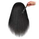 FUTAI Salon Style Hair Combs Black 6 Packs Handmade Hair Pick Barber Comb Carbon Fiber Lift Teasing Comb with Stainless Steel Metal Prong