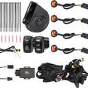 KEMIMOTO Turn Signal Kit Compatible with 2020+ Can-Am Defender, Street Legal Kit with 110DB Horn, Pre-Wired, Plug & Play UTV Blinker with Self-Cancelin turn signal & Hazard Light