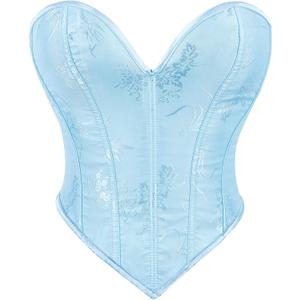 Alivila.Y Fashion Womens Sexy Vintage Renaissance Corset Bustier Lingerie (Large, Sky Blue Floral)