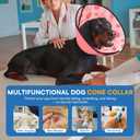 Queenmore XL Dog Cone, Soft Dog Cones for Large Dogs After Surgery, Cone for Dogs to Stop Licking, Pet Elizabethan Collar, Alternative to Recovery Collar for Pets, Strawberry XL