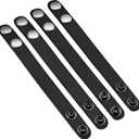 Perfect Fit Shield Wallets 3/4 Inch Duty Belt Keeper for belts up to 2.25 inches wide Leather with Chrome Snap (4 Pack)