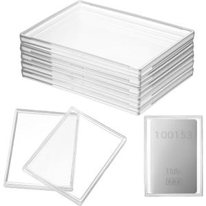 10oz Silver Bar Holder, 5Pcs Silver Bar Storage Case Clear Acrylic Storage Container Capsule Storages Container Box for 10 Ounce Bars