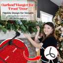 Garland Hanger for Front Door, Adjustable Fits 32"-80" Doors, Heavy-Duty Christmas Halloween Decoration Holder, Garland Holder for Door Frame for Wreaths, Lights & More No Screws (L(70.8"-80.7"))
