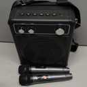 VOSOCO Karaoke Machine with 2 Wireless Microphones, Portable Bluetooth Speaker for Adults Kids, PA Systems Support TWS Echo Adjust TF USB AUX for Home Party Outdoor Travel (T03-2 MICS)