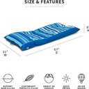 Big Joe Kona No Inflation Needed Pool Lounger with Headrest, Blurred Blue Double Sided Mesh, 5.5ft Big