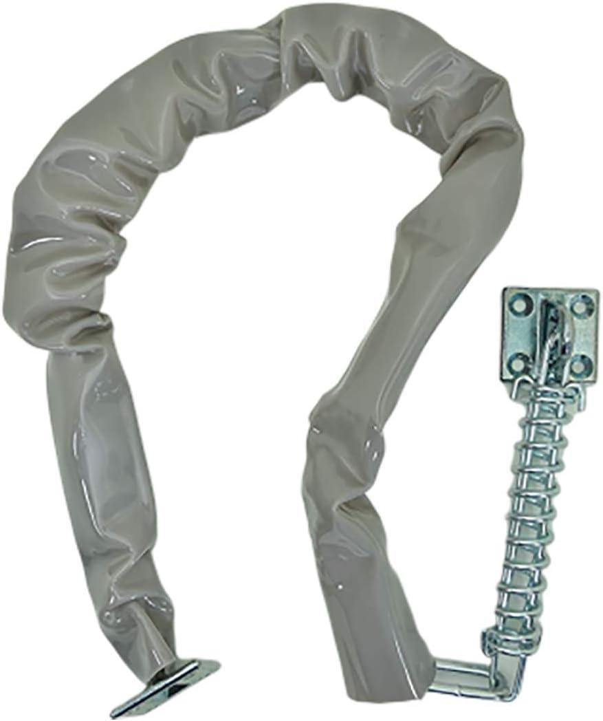 QCAA Extra Heavy Storm Door Chain Check, 25-1/2" Length, Zinc Die Cast Bracket, Satin Chrome, Steel Hook, Plastic Tube, 1 Pack, Made in Taiwan