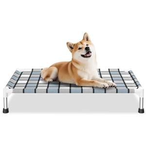 Caghash Elevated Outdoor Raised Dog Bed Outdoor Dogs Bed Lifted Pet Bed Dog Cot for Medium Pet Taste Life, Start with A Pet Bed 34'' x 20'' x 6.5''
