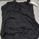 Lands' End Womens Slender Carmela Underwire One Piece Swimsuit Black Regular 14 Size XL