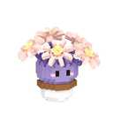 Jollcnoia Purple Peony Star Mini Cute Cactus Succulent Plants Bonsai Building Toy Potted Plant Blocks Particle Flower Botanical