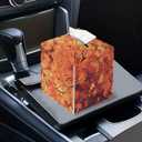 Maple Leaf Tissue Box Cover Square Facial Tissue Holder Storage for Bedroom Bathroom Night Stand Car Modern Home Decorative with Buttons Napkin Case Covers Thanksgiving Decor