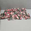 8 Pcs 66 Ft Flower Garland Rose Vines,Rose Floral Vines with Green Leaves and 45 Head Flowers,Hanging Rose Garland,Fake Rose Vine,Floral Garland Decor for Home Wedding Party Garden (Red-Pink)