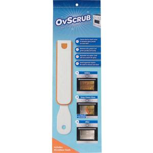 Oven Glass Cleaning Tool | Removes Dirt, Grease & Grime | Premium Microfiber Cloths | Cleans Oven Glass | Slim Foldable Handle | Works with Major Brands | Patented Design