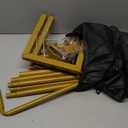 8.2FT Square Wedding Arch Backdrop Stand,Balloon Arch Stand, Metal Gold Backdrop Adjustable Stand Heavy Duty, Extra 2 Clamps Change Over The Table Rod Stand for Party Decoration,Garden Trellis Frame