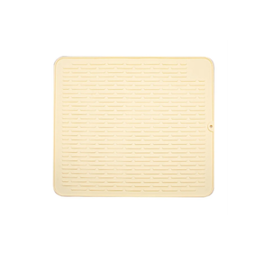 AHTCPO Silicone Dish Drying Mat, Easy Clean, Heat-Resistant Silicone Mat, for Kitchen Counter or Sink Refrigerator(Yellow,45 * 40cm)