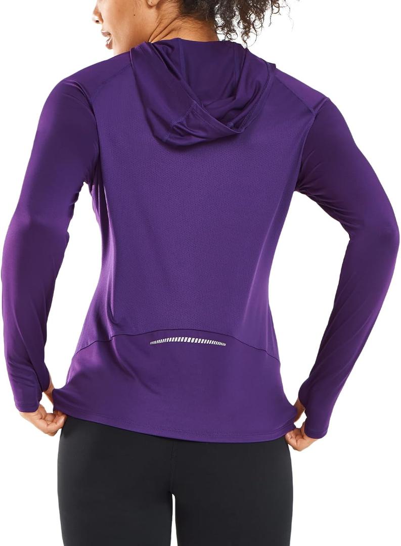 ALLZERO Women's Sun Protection Hoodie UPF 50+ Lightweight Long Sleeve with Back Breathable Mesh for Outdoor Fishing Hiking (Purple) ALLZERO Women's Sun Protection Hoodie UPF 50+ Lightweight Long Sleeve with Back Breathable Mesh for Outdoor Fishing Hiking (Purple)