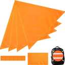 Soulchen 19 Pcs Blaze Orange Safety Panels Set 4 Triangle Magnetic Panel 2 Mesh Safety Board with Reflective Strips 12 Magnet Buttons 1 Storage Bag Hunting Blind Accessories for Outdoor Blinds Tents