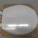 Mayfair Cassel Slow Close Toilet Seat, Easy Clean, Non Slip Premium Wood Seat, Easy Install, Made in USA, Round, White