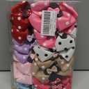 Qearl 16 Pcs Mouse Ears Bow Clips for Girls, Polka Dot Red Bows Theme Park Costume Party Decoration for Toddlers Girls in Pairs