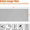 Large Silicone Mat, 84”x24” Heat Resistant Mats for Countertop, Cuttable Waterproof Kitchen Counter Mat, Multipurpose Countertop Protector Mat, Silicone Mats for Kitchen Counter (Gray)