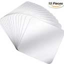 Removable Acrylic Mirror Setting Wall Sticker Decal DIY Modern Decoration for Home Living Room Bedroom Decor (15 pcs 20cmx20cm).