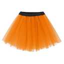Womens 3 Layer Tulle Skirt Halloween Costume Dress Elastic Waist Tutu Skirts XS-S