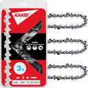 KAKEI Skiptooth 20 Inch Chainsaw Chain 3/8" Pitch .050" Gauge 72 Drive Links Fits Stihl MS311 MS391, Husqvarna 455 (Rancher), 460 (Rancher), Poulan Pro and More- 72EXJ072G (3 Chains) - Full Chisel