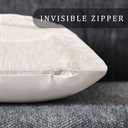 DFXSZ Christmas Pillow Covers 18x18 Green Line Creamwhite Christmas Tree Decoration Soft Plush Faux Fur Jacquard Throw Pillows for Bedroom Sofa Holiday Festivals Winter Home Decor PTK064E18