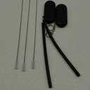 Meanplan 4 Sets Cruise Ship Essentials,4 Set Silicone Straws with Case Reusable Silicone Portable Drinking Straw Set for Party Travel Cold or Hot with 4 Carry Case, 4 Cleaning Brushes (Black)