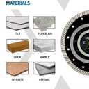 7 Inch Diamond Blade, 7/8 Inch Arbor, 7'' Super Thin Diamond Tile Blade for Angle Grinder & Tile Saw, General Purpose Diamond Cutting Wheel for Ceramic, Tile, Marble, Granite, Brick, Porcelain