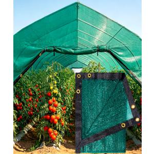 E.share 40% Green Shade Cloth 10ft x 8ft Sun Shade Netting with Grommets, UV Protected Waterproof Garden Plant Cover for Patio Pergola Greenhouse Chicken Coop Kennel
