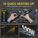 High Power Portable Soldering Kit, 100W Soldering Iron With C210K Tip, Automatic Temperature Adjustment, 2 Seconds Fast Heating (390F-840), Precision Repair