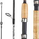 Sougayilang Spinning & Casting Rods, Strong Carbon & Glass Composite Fishing Rod with Stainless Steel Line Guides for Bass, Trout, Panfish, Catfish, 7'6" MH- Fast- 2piece, Medium Heavey Power, Line 10-20LB, Lure 1/2-1 1/2 oz