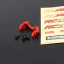 RCAWD Metal Servo Mount for 1/18 1/24 Scx24 FMS Fcx18 Fcx24 Rc Crawler Car Upgrade Parts(Red)
