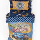 Hot Wheels Race Track 4 Piece Toddler Bed Set  Super Soft & Cozy Reversible Microfiber Comforter and Sheets (Officially Licensed Product) by Franco