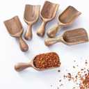 Wooden Scoops for Canisters 6PCS Acacia Wooden Scoop for Jars Mini Measuring Spoons for Ground Coffee Scoops Wood Scoop for Seasoning Bath Salt Laundry Detergent Shovel Measuring-Multipurpose