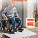 VEVOR Door Threshold Ramp 3 Rise Aluminum Alloy Threshold Ramp Rated 800 lbs Load Capacity, Handicap Ramps for Home Steps for Wheelchair, Scooters, Power Chairs, Walkers, Bicycle, Tricycle