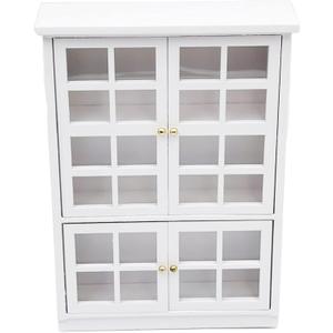 Dollhouse Decoration Accessories,1:12 Dollhouse Furniture Miniature Bookshelf Cabinet Living Room Pretend Toy