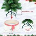 Large 30 Inch Snowman Christmas Tree Collar Red and White Sweater Christmas Tree Skirt Tree Ring Adjustable Xmas Tree Base Cover for Artificial Trees Christmas Decoration
