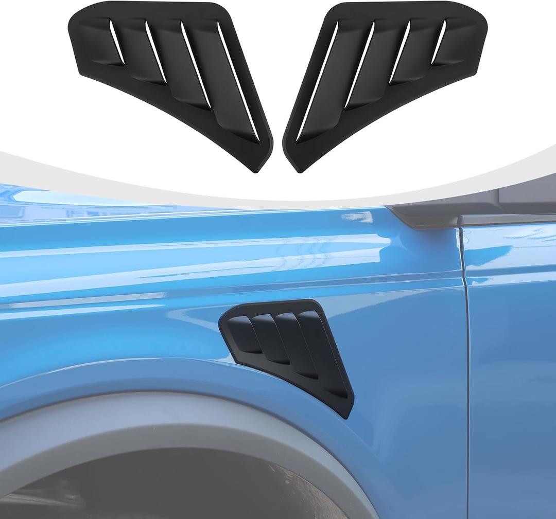 Front Side Leaf Fender Vents Cover Trim Compatible with Ford Bronco Accessories 2021-2024, Black
